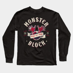 Monster Block, Biker-style design Long Sleeve T-Shirt